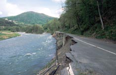 La Luino-Cremenaga dopo l'inondazione del 2002
