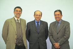 I Presidenti dei tre consorzi di imprese che fanno capo all'Unione Industriali. Da sinistra: Enrico Marcora (Provex), Giampiero Perego (Confidi) e Gianluigi Casati (Energi.va)